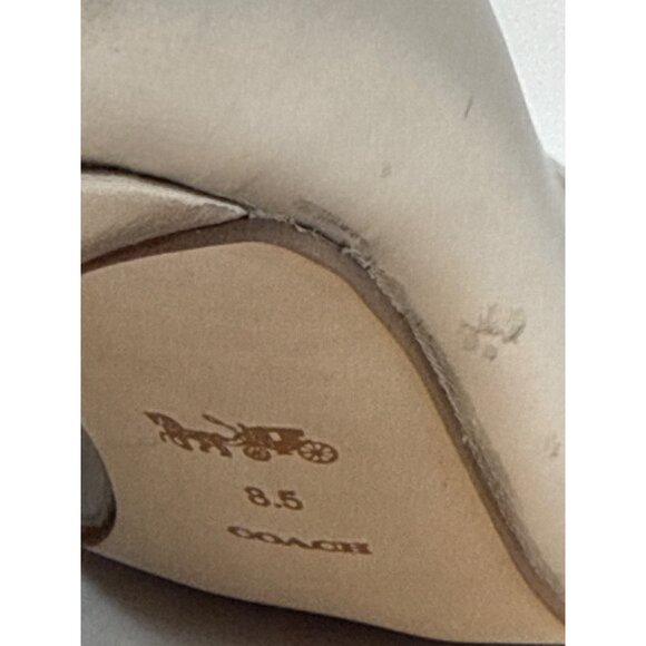 COACH Skyler Metallic Champagne Leather Stiletto Women's Size 8.5 - Picture 12 of 12